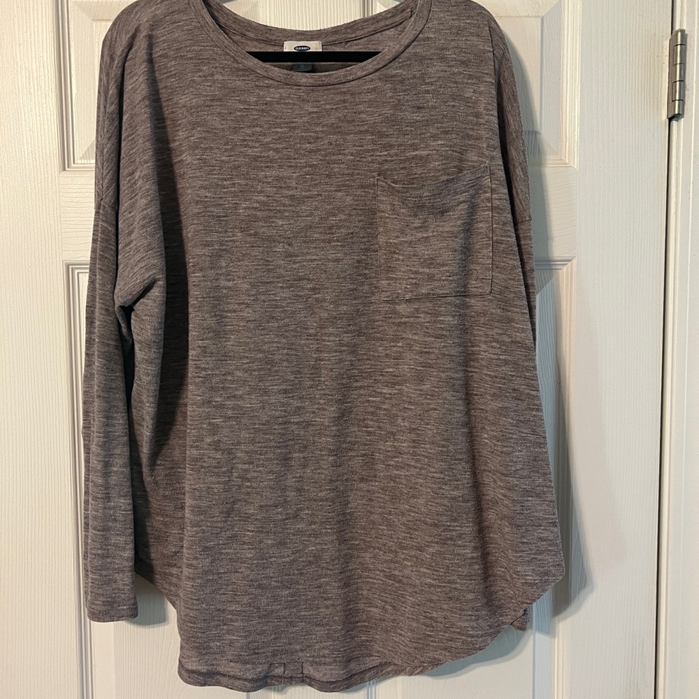 Heathered purple Long Sleeve Top